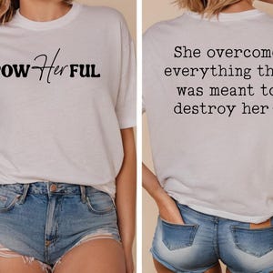 PowHERful SVG, Women Empowerment Svg Png, She Overcame Everything Svg, Strong Women Svg, Positive Affirmation Svg, I Am She Svg, Png, Cricut
