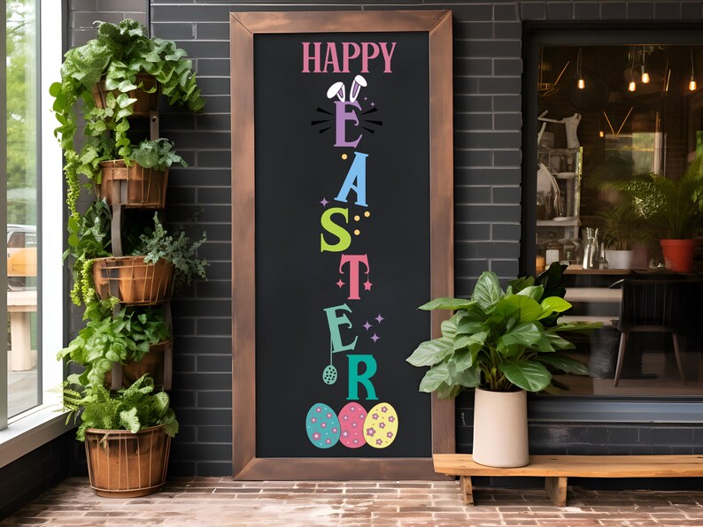Easter Porch Sign SVG Bundle: Spring Welcome Designs (digital Download ...