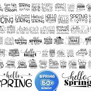 Spring Svg Bundle, Easter Svg, Welcome Spring Svg, Flower Svg, Spring Svg, Hello Spring Svg, Spring is Here Svg,  Spring Vibes Svg, Png