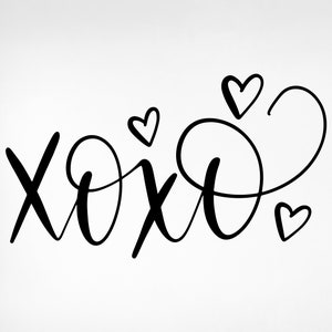 Xoxo SVG, SVG de la Saint-Valentin, SVG de la Saint-Valentin, Chemise de Saint-Valentin Svg, Love Svg, Svg du cœur, Câlins et baisers Svg, Png, Eps, Cricut, SIlhouette