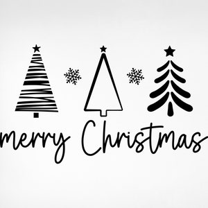 Feliz Navidad Svg, Navidad Svg, Invierno Svg, Árbol de Navidad Svg, Árboles de Navidad Svg, Copo de Nieve Svg, Navidad Diciendo Svg, Png, Cricut