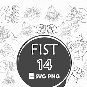 Father&#39;s Day Fist Bump Set, Father&#39;s Day Svg Bundle, Family SVG, Papa Hand, Father&#39;s Day Gift, Baby Toddler Kid Dad Fist Bump SVG,Png,Cricut