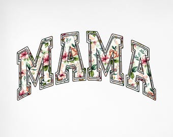 Floral Mama PNG: Retro Flower Design (Digital Download)