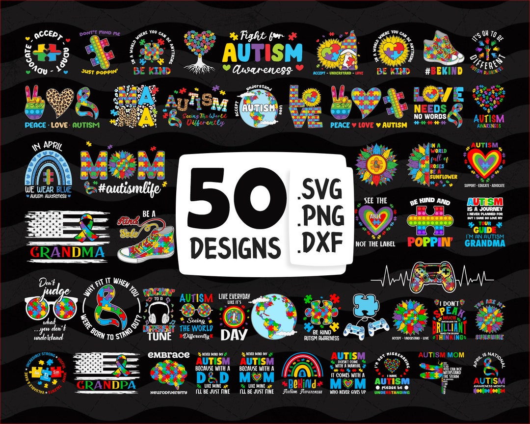 Autism Svg, Autism Svg Bundle, Autism Awareness Svg, Autism Quotes Svg ...