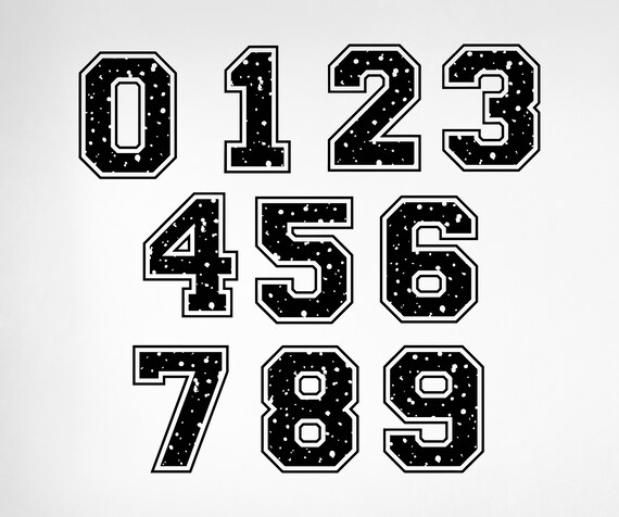 Varsity Numbers SVG