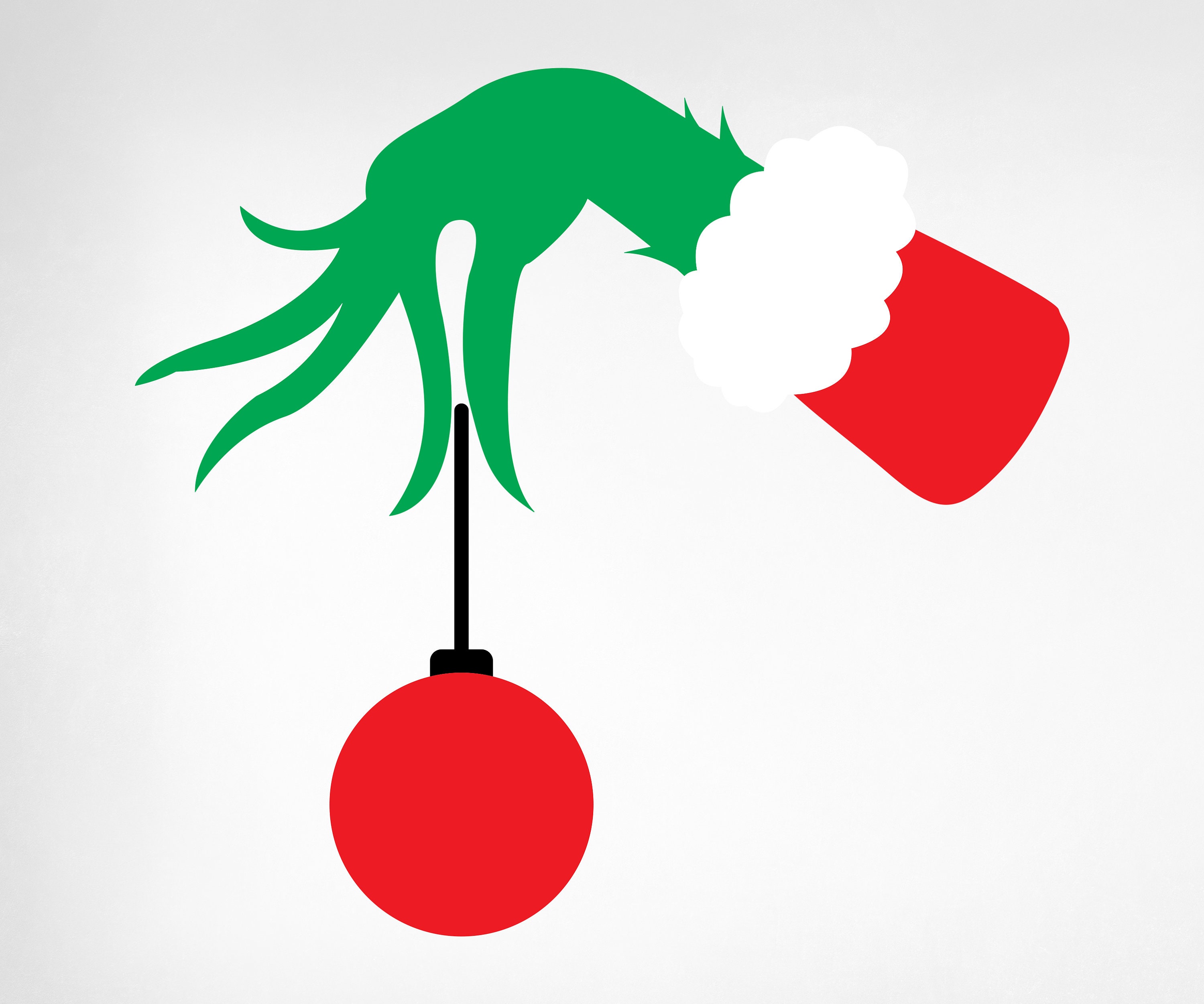 Grinch Hands Holding LV Louis Vuitton Ornament SVG PNG Cricut