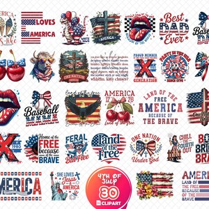 4th of July PNG Bundle, 4th of July Png, Fourth Of July Png, USA Png, America Png, Independence Day, American Flag Png,Patriotic,Sublimation