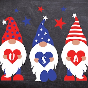 4 juillet Gnomes Svg, Gnome Svg, 4 juillet Gnome Svg, USA Svg, America Svg, Independence Day Svg, Three Gnomes Svg, Png, Cricut, Clipart