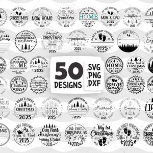 Babys erstes Weihnachts-Svg-Bundle, Mein erstes Weihnachts-Svg, Erstes Weihnachts-Svg, Erstes Weihnachten 2025 Ornament SVG-Bundle, Png, Eps, Cricut