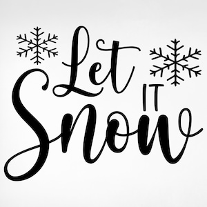 Let It Snow SVG, Merry Christmas Svg, Christmas SVG, Winter Svg, Snowflake Svg, Snow Svg, Christmas Round Sign Design Svg, Png, Eps, Cricut