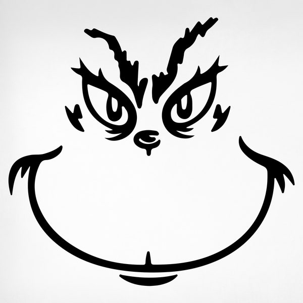 Grinch Faces Outline Png - Etsy