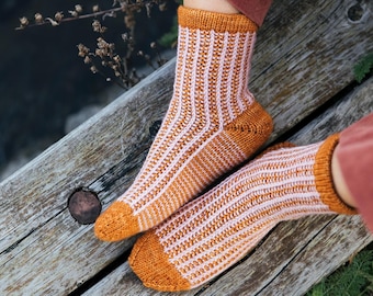 Patrón de punto de calcetín simple, calcetines de punto acogedores, patrón de calcetines de mujer simple, patrón de punto PDF, calcetines de botas de todos los días hilo DK