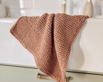 Patrón de tejido para paño de cocina, patrón fácil para paño de té, patrón de tejido para paño de cocina para principiantes, paño de cocina rústico de algodón, trapo de cocina tejido