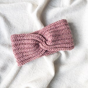 Simple Minimalist Headband Knitting Pattern, Beginner Knit Twist Headband, Winter Knit Ear Warmer, Worsted Beginner Headband Pattern