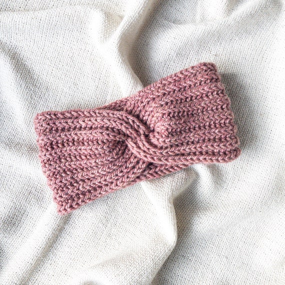 Simple Minimalist Headband Knitting Pattern, Beginner Knit Twist Headband, Winter Knit Ear Warmer, Worsted Beginner Headband Pattern