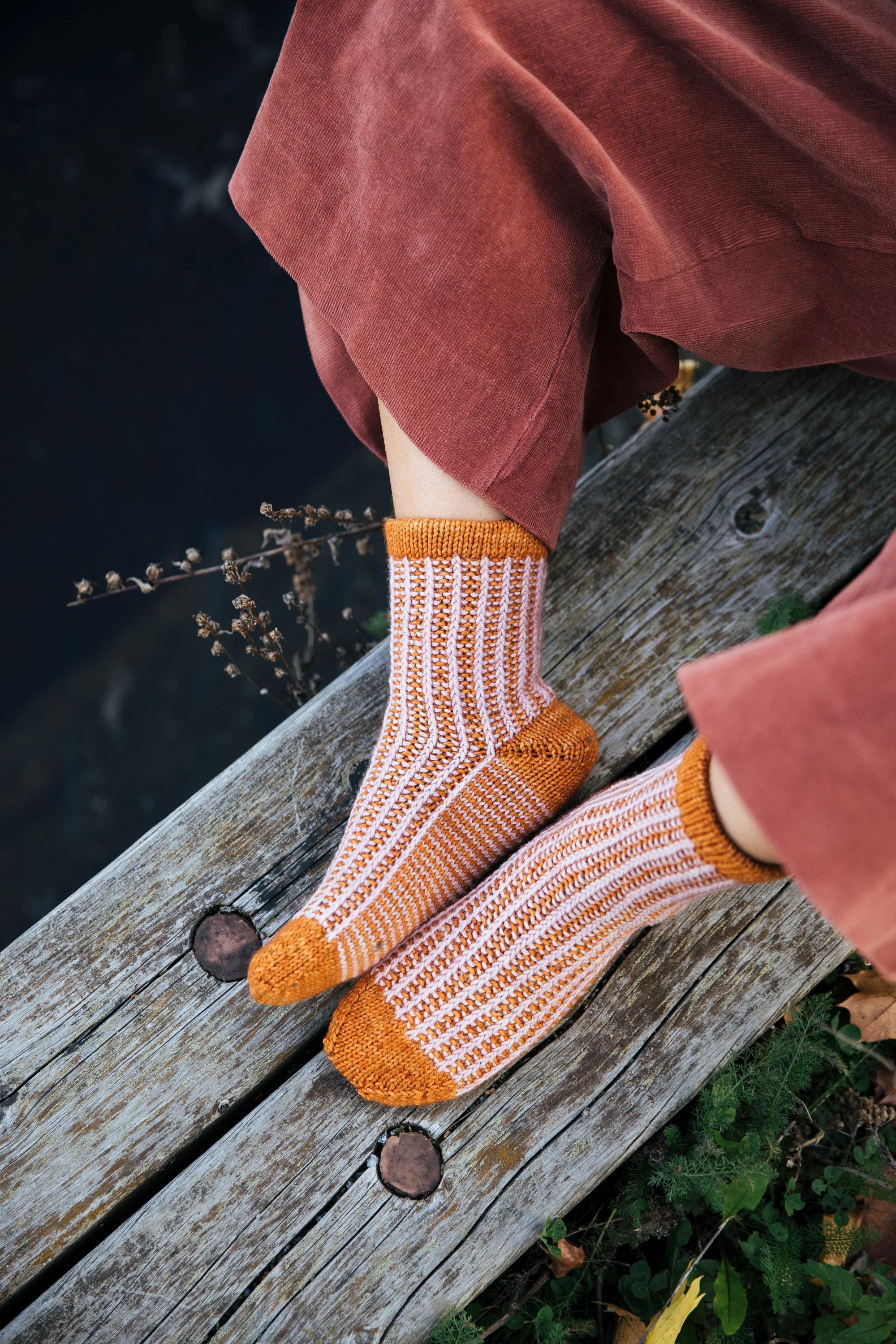 Simplicity Patterns Socks Simple Sock Knitting Pattern, Cozy Knit Socks, Simple Women Socks ...