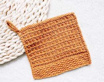 Easy Beginner Dishcloth Knitting Pattern, Quick Knit Project, Simple Knitted Washcloth, Easy Knit Hand Towel Pattern, Kitchen Decor Knit