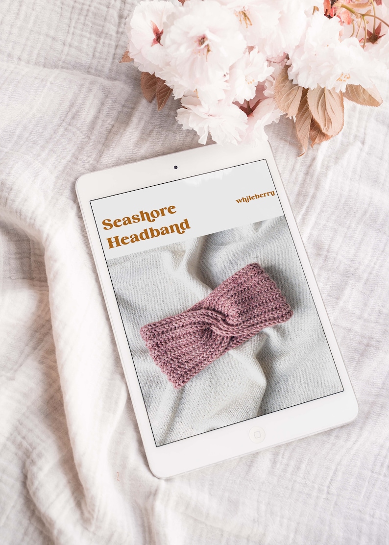 Simple Minimalist Headband Knitting Pattern, Beginner Knit Twist Headband, Winter Knit Ear Warmer, Worsted Beginner Headband Pattern image 5