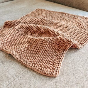 Keukenhanddoek breipatroon, eenvoudig theedoek breipatroon, beginner gebreide theedoekpatroon, rustieke katoenen vaatdoek, gebreide theedoek, gebreide theedoek afbeelding 2