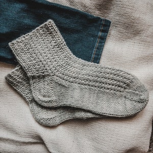 Winter Knitting Project Holiday Knitting Pattern Textured Sock Pattern Worsted Weight Sock Pattern Quick Knit Socks Christmas Gift Knitting Tutorial