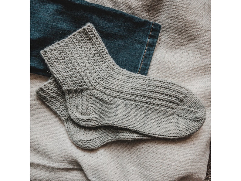 Winter Knitting Project Holiday Knitting Pattern Textured Sock Pattern Worsted Weight Sock Pattern Quick Knit Socks Christmas Gift Knitting Tutorial