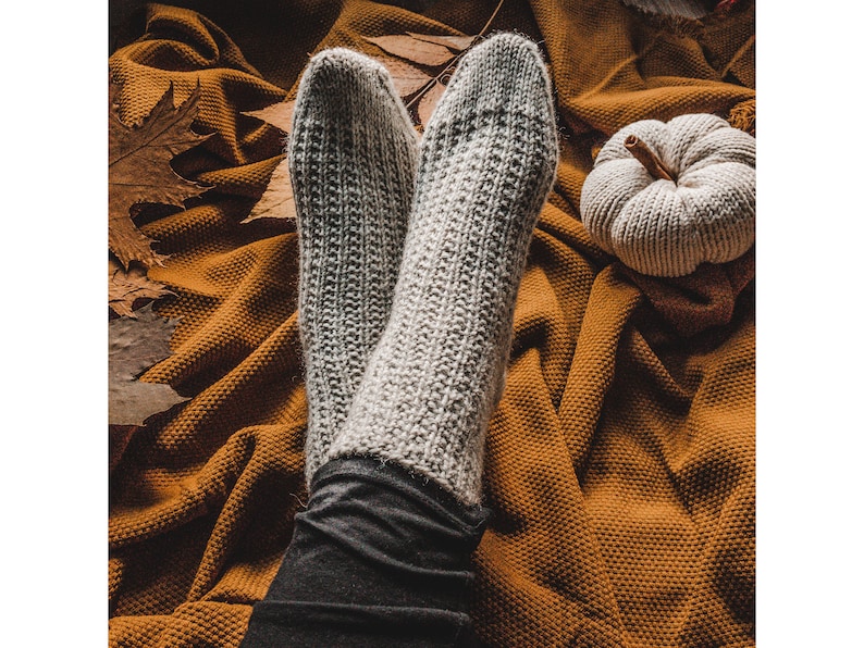 Knitting Gift Beginner Knitter Gift Learn to Knit Socks Cozy Socks Pattern Digital Knitting Pattern PDF Sock Pattern Video Tutorial Knitting Handmade Gift Pattern