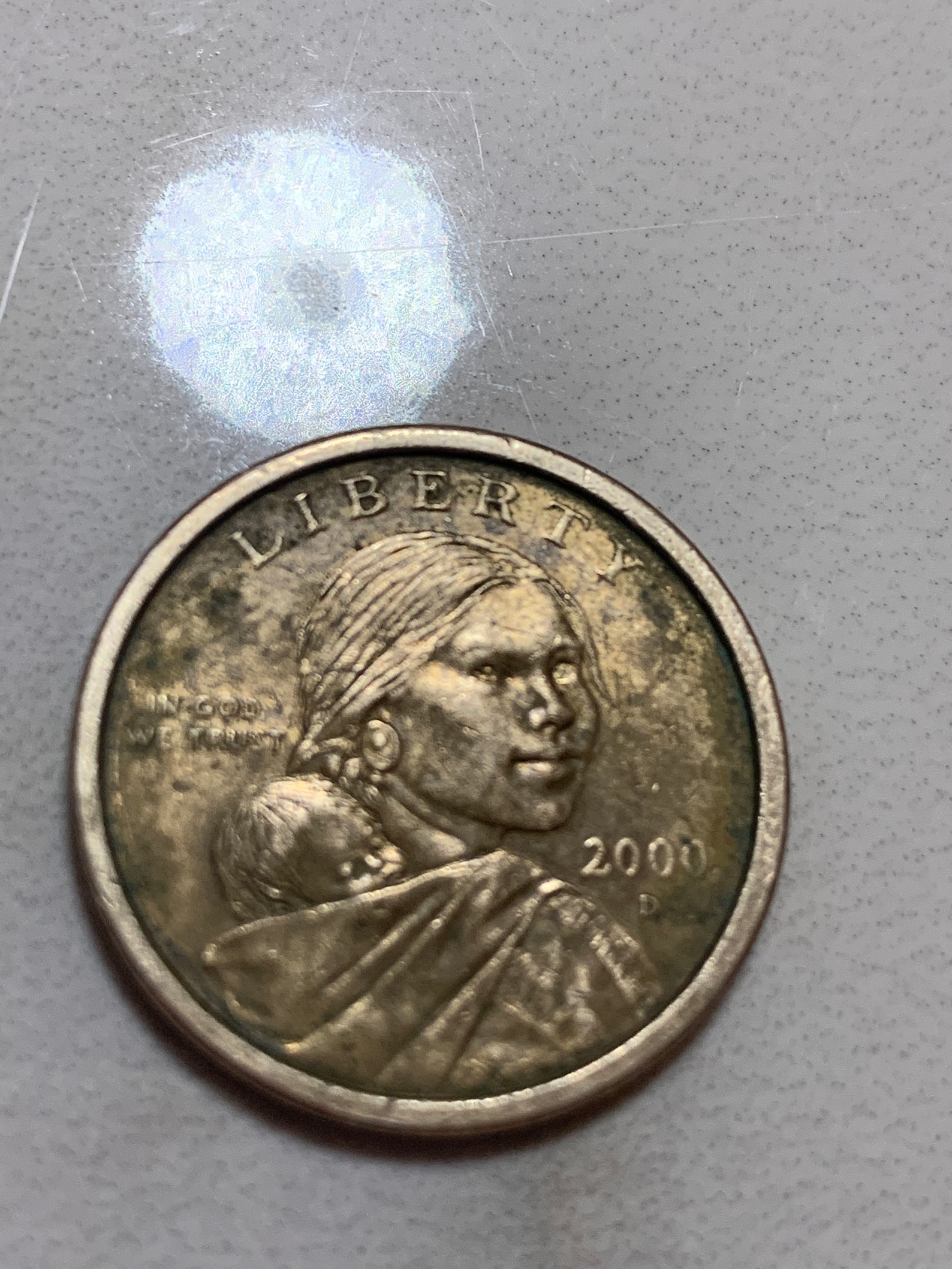 Rare Sacagawea 2000D Gold One Dollar Coin | Etsy