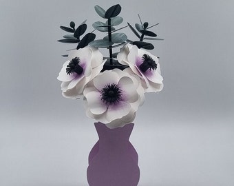 Paper Flowers Handmade Anemone Flower arrangement Birthday Anniversary flowers thank you gift mothers day fragrance free