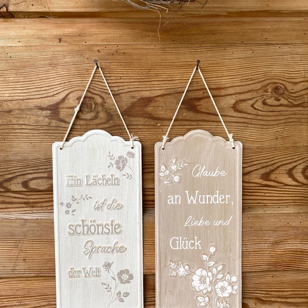 Schild Blechschild m. Spruch Deko Bild Geschenk Liebe Glück Wunder