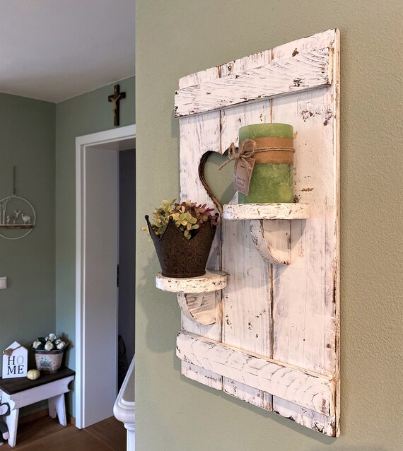 Seestern Decorazione Parete In Legno Delfino 33 Cm | Fatto A Mano Con Legno Di Recupero