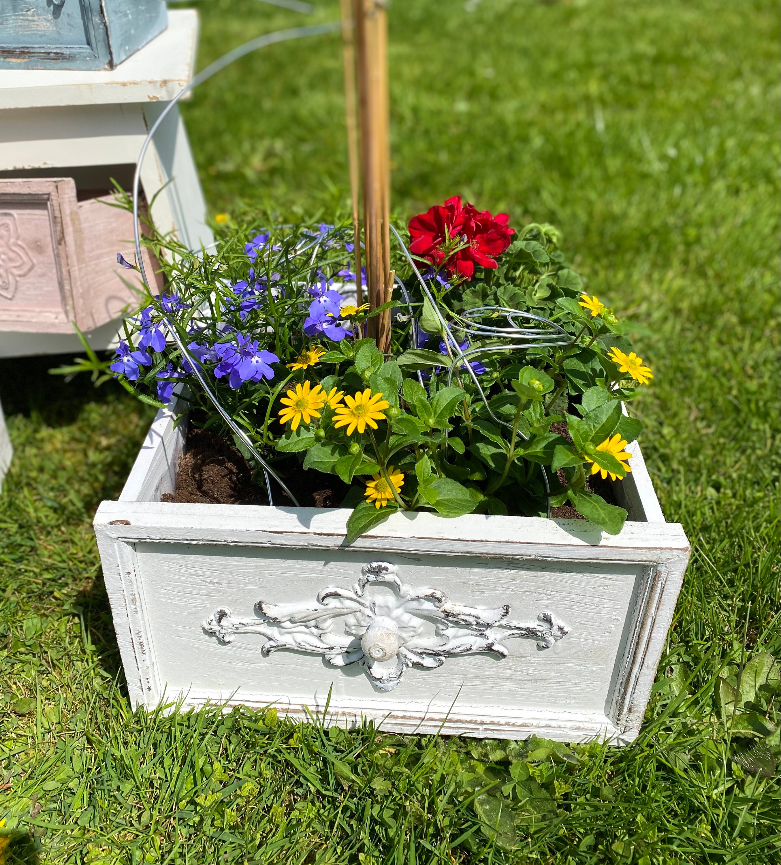 Schubladen zum bepflanzen versch. Farben Vintage Shabby Deko Garten Blumen  Pflanzbox Pflanzenksten Landhaus - Etsy.de