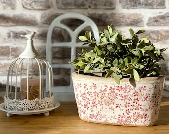 Planting bowl, flower bowl, flower pot, planter, ceramic, country house decor