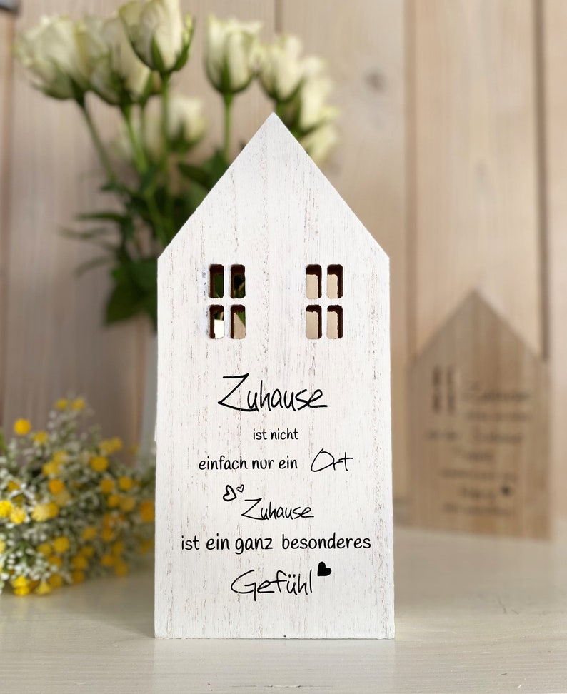 Häuschen mit Spruch Deko Wohnen Zuhause Haus Familie Glück Etsy.de