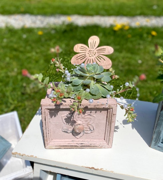 Schubladen zum bepflanzen versch. Farben Vintage Shabby Deko Garten Blumen  Pflanzbox Pflanzenksten Landhaus - Etsy.de