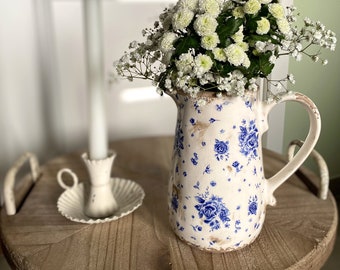 Krug Kanne Vase Landhausstil Vintage Keramik