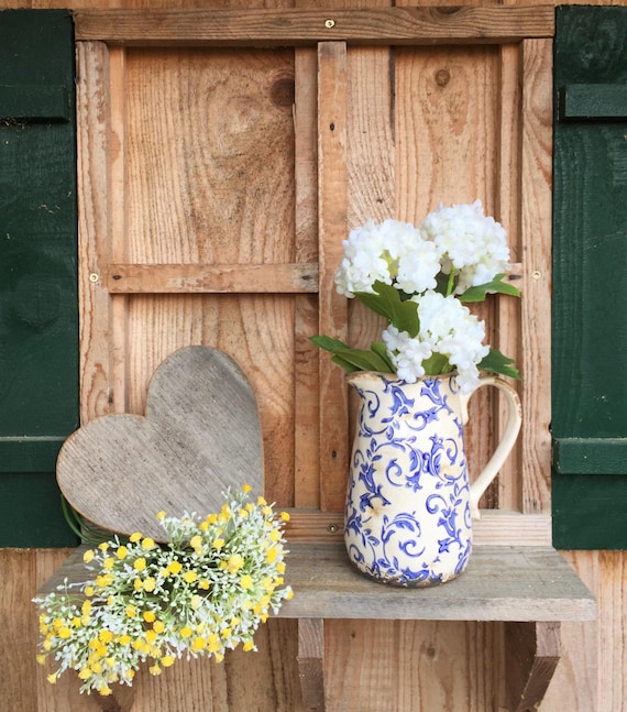 Krug Kanne Vase Landhausstil Vintage Keramik Deko