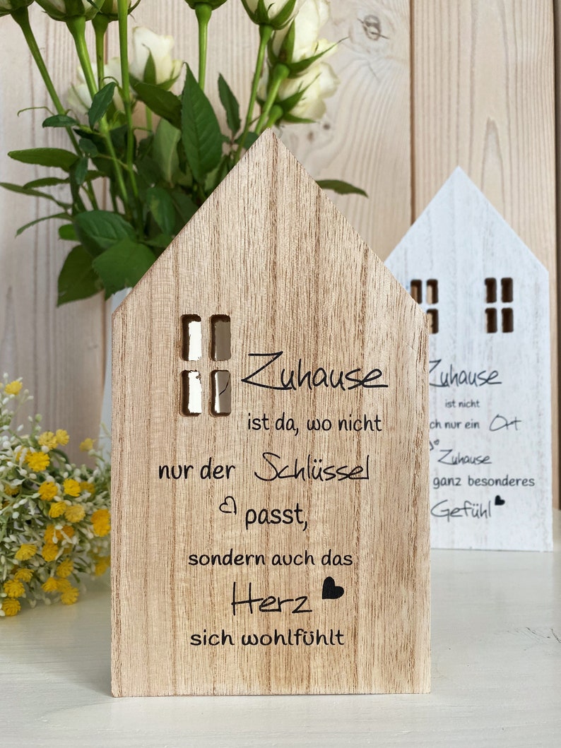 Häuschen mit Spruch Deko Wohnen Zuhause Haus Familie Glück Etsy.de