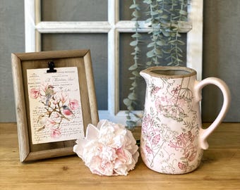 Jug ceramic jug vase vintage shabby decoration country house