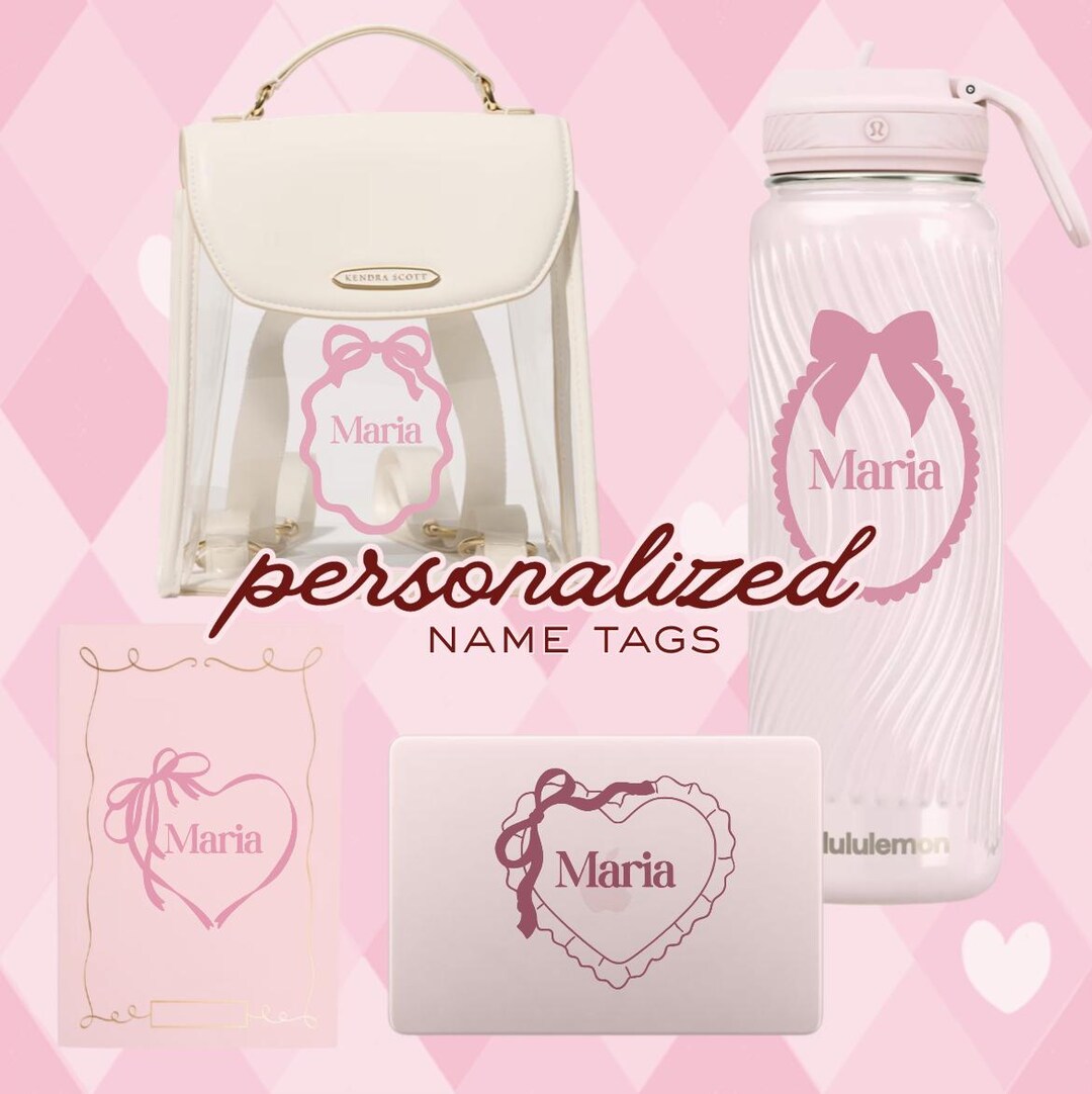 Custom Vinyl Name Decal | Waterproof Personalized Sticker for Laptop ...
