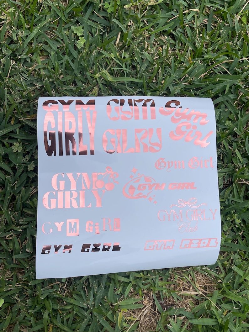 Gym Girly Vinyl Decal | Fitness Girl Sticker | Workout Water Bottle ...