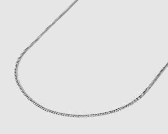 The Curb Chain | 925 Sterling Silver | Simple Necklace | Unisex | Billie Jo