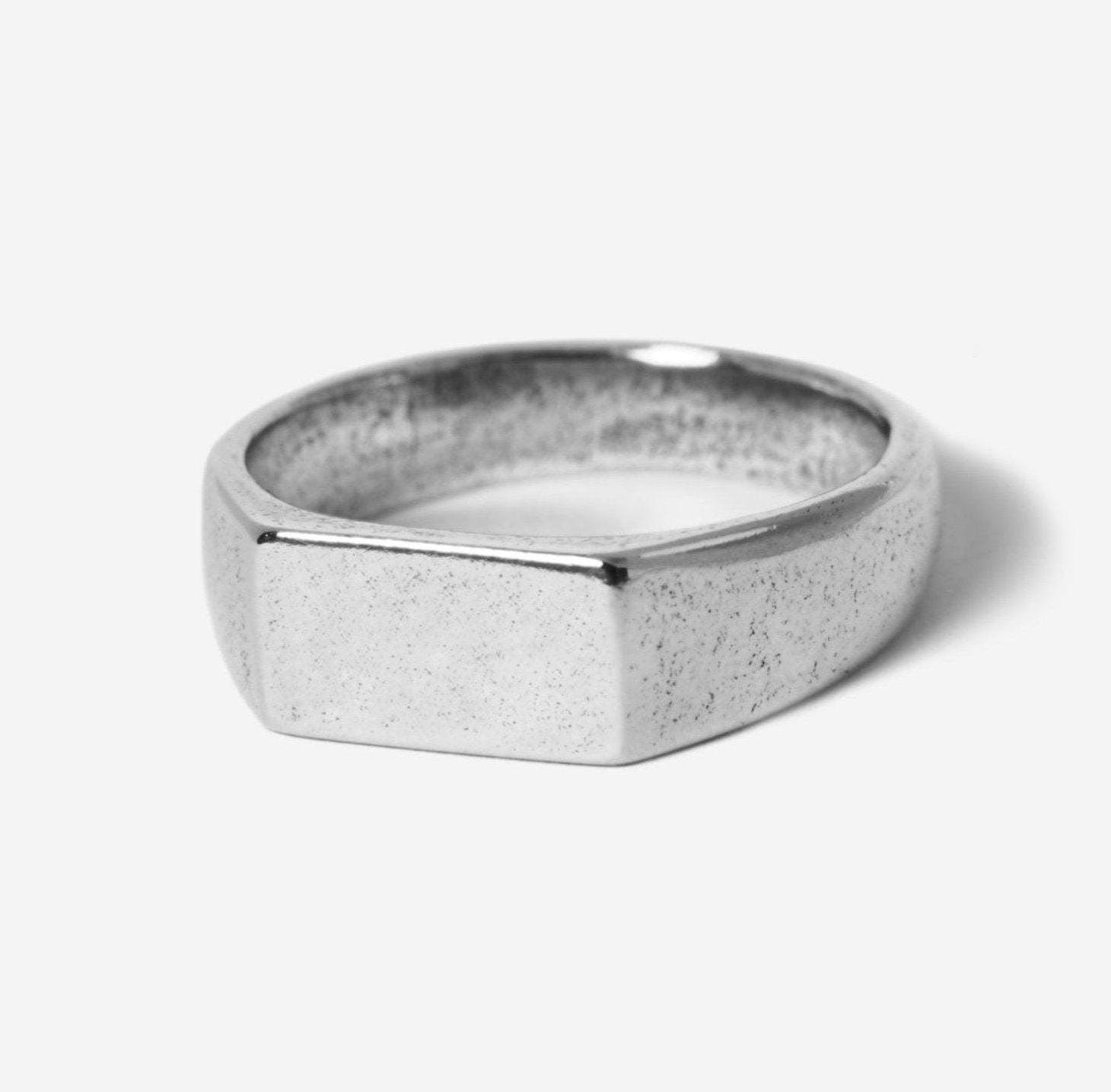 Genesis Sterling Silver Ring - 925 Square Face Statement