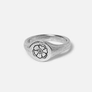 Solace Ring | Solid Sterling Silver 925 Handmade Poppy Flower Ring | Billie Jo
