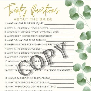 Bridal Shower Game Bundle (Digital Download)