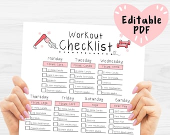 workout plan etsy