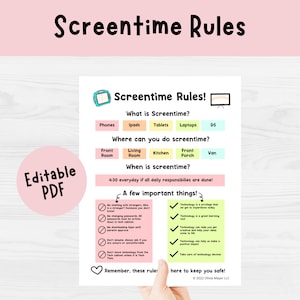 Screen Time Rules Chart