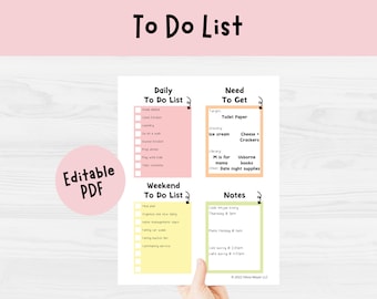 To Do List | Printable Simple Daily To Do List Template