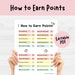 Kids Reward Chart Points Reward System, Reward Chart for Kids, Reward ...