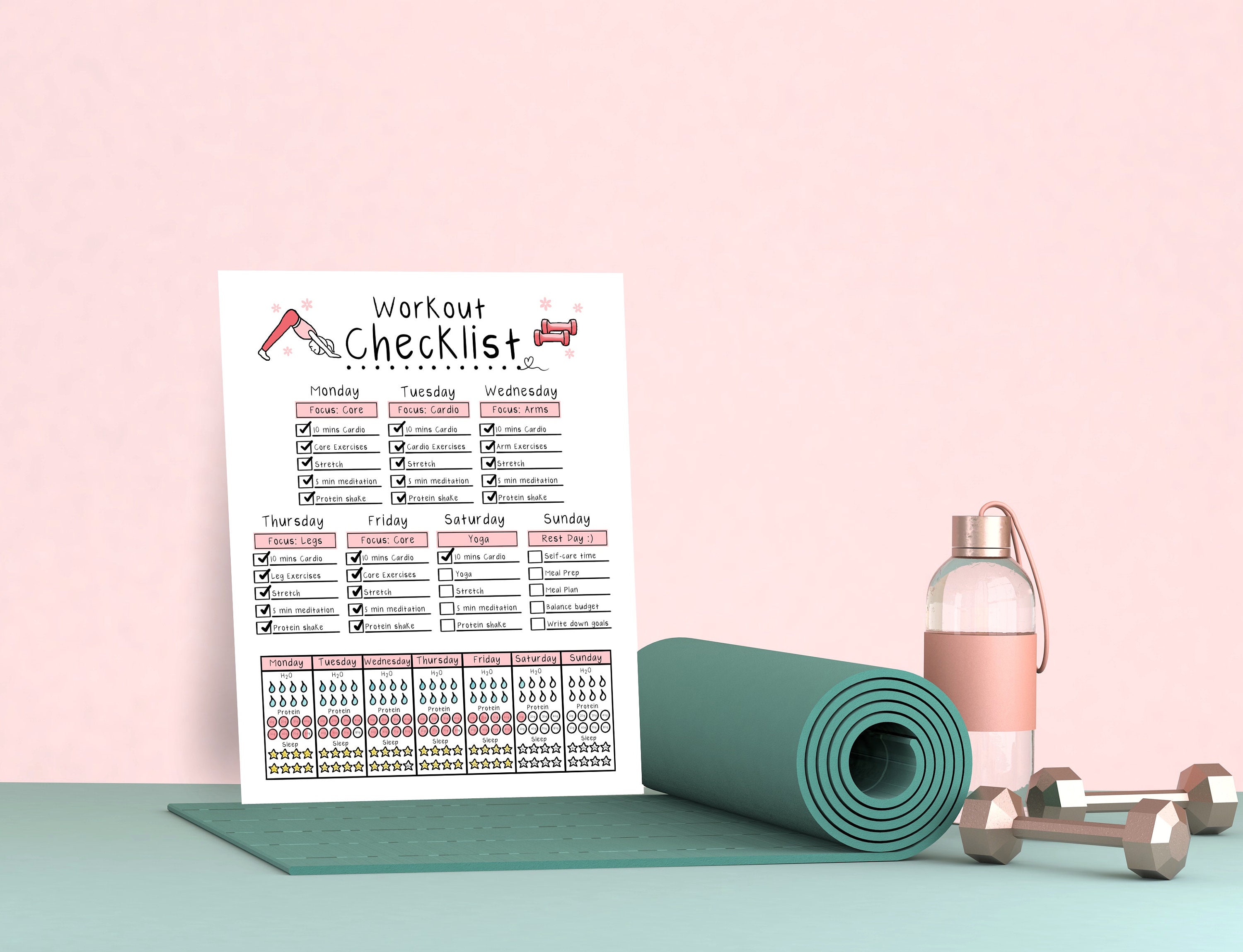 Workout Routine Chart Organize Workout Plan | Editable Workout Routine Chart | Fitness Log - Etsy