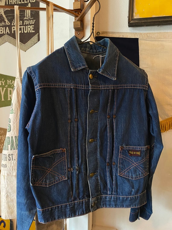Vintage BIG SMITH Denim Jacket 1950s 50s Jeans Indigo Vintage BIG SMITH Denim Jacket 1950s 50s Jeans Indigo